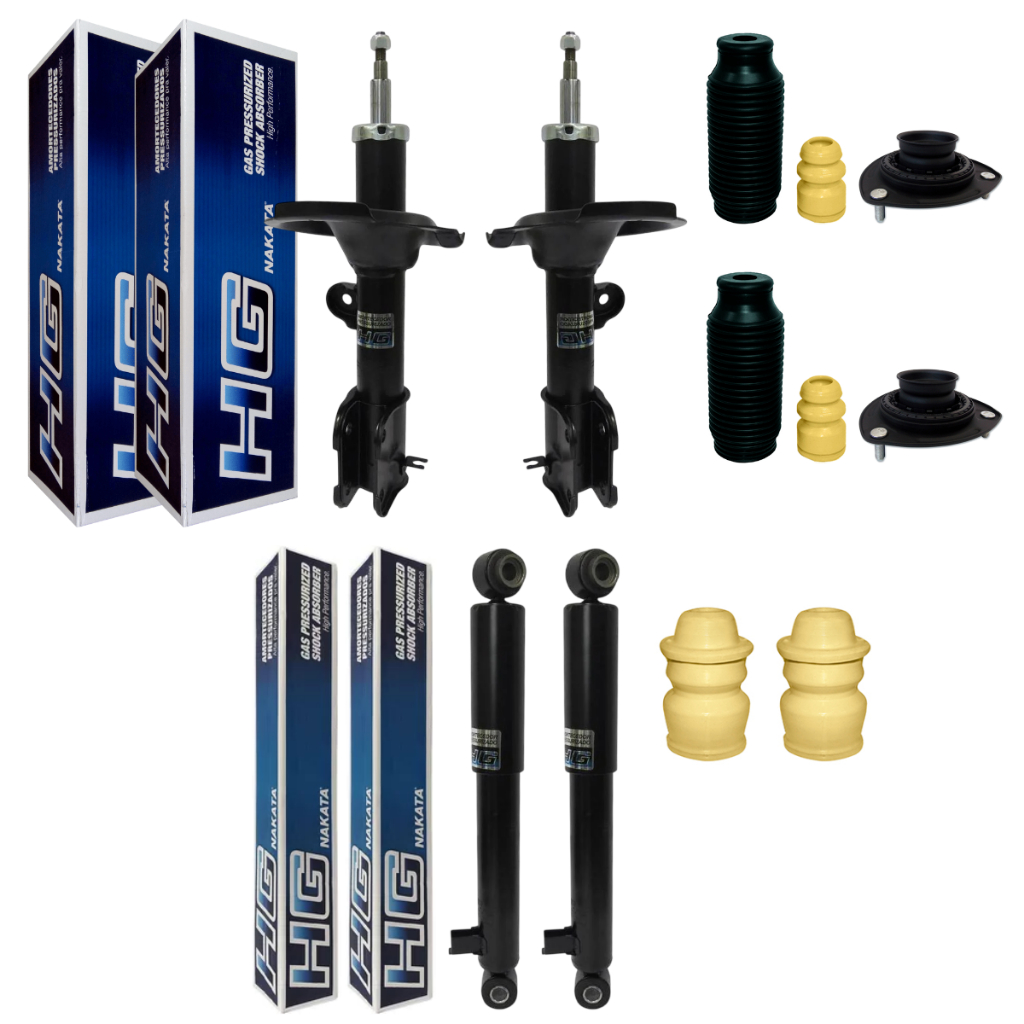Kit 4 Amortecedor Santa Fé 2.7 2007 A 2010 Nakata + Kit