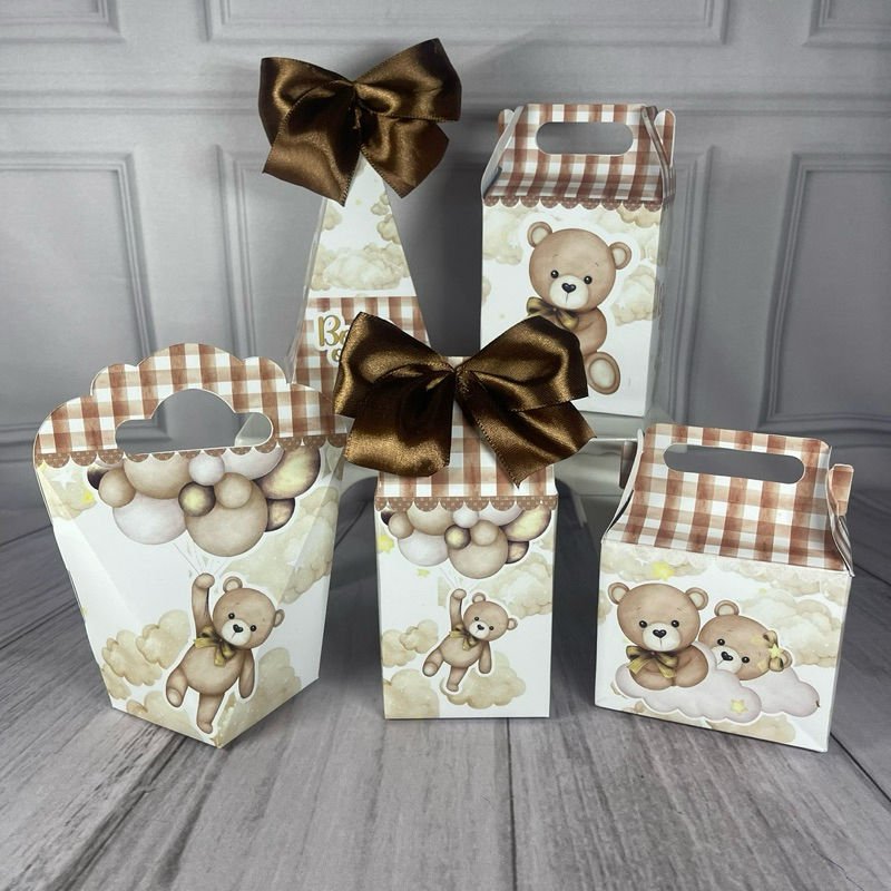 ✨  Kit Urso - Ursinho - Chá de Bebê Chá Revelação - Lembrancinhas - Caixas Personalizadas