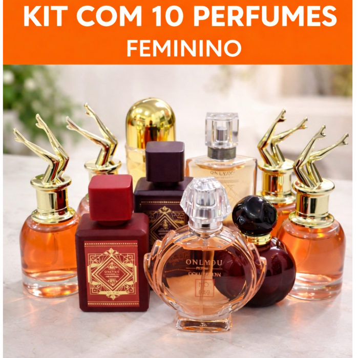 Kit 10 Perfumes Onlyou Mystical 30ml Atacado - Revenda FEMININO - Boa Fixação - Ideal para Revenda
