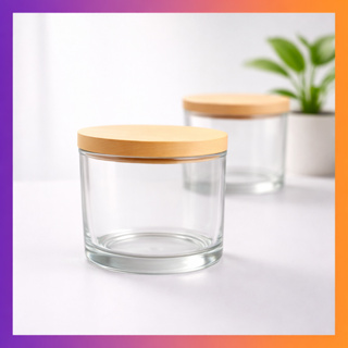 Kit 30 Potes de Vidro para Velas 150ml Tampas Madeira Pinus - Nadir Figueiredo em Oferta na Shopee