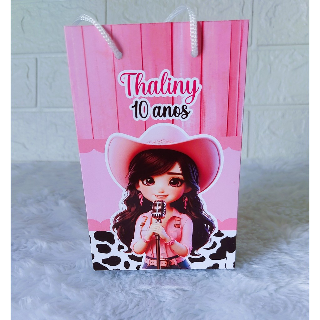 Sacolinha Surpresa Festa Infantil Boiadeira Personalizada  | Lembrancinha Festa | Tamanho P | Pegue e Monte