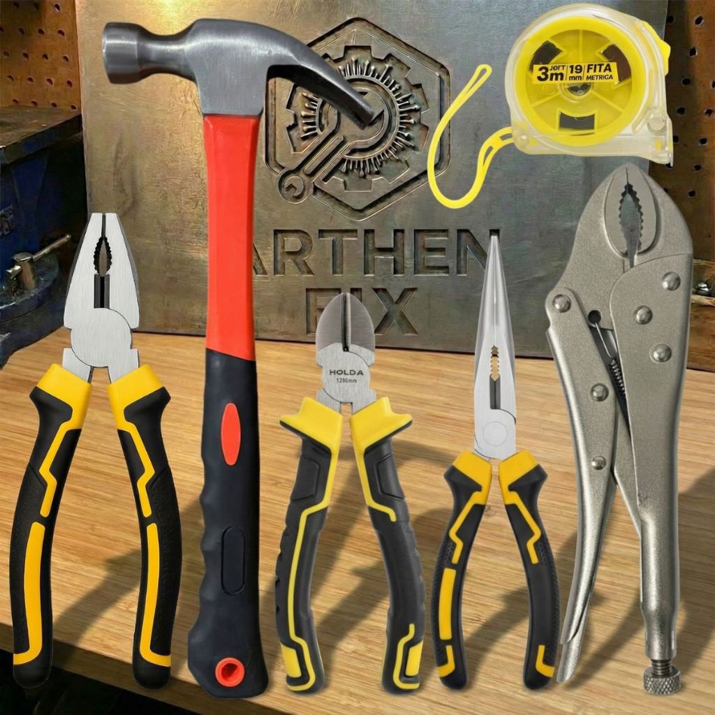 Kit Ferramentas Alicate Universal, Alicate Corte, Alicate Bico Longo e Martelo de Aço em Oferta na Shopee