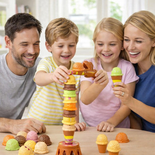 jogo infantil torre de sorvetes, sorvete brinquedo, brinquedo infantil para familia, brinquedo para crianças, meninas
