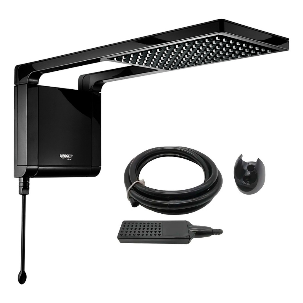 Chuveiro Elétrico De Parede Lorenzetti Acqua Ultra Storm Preto 7800w 220v