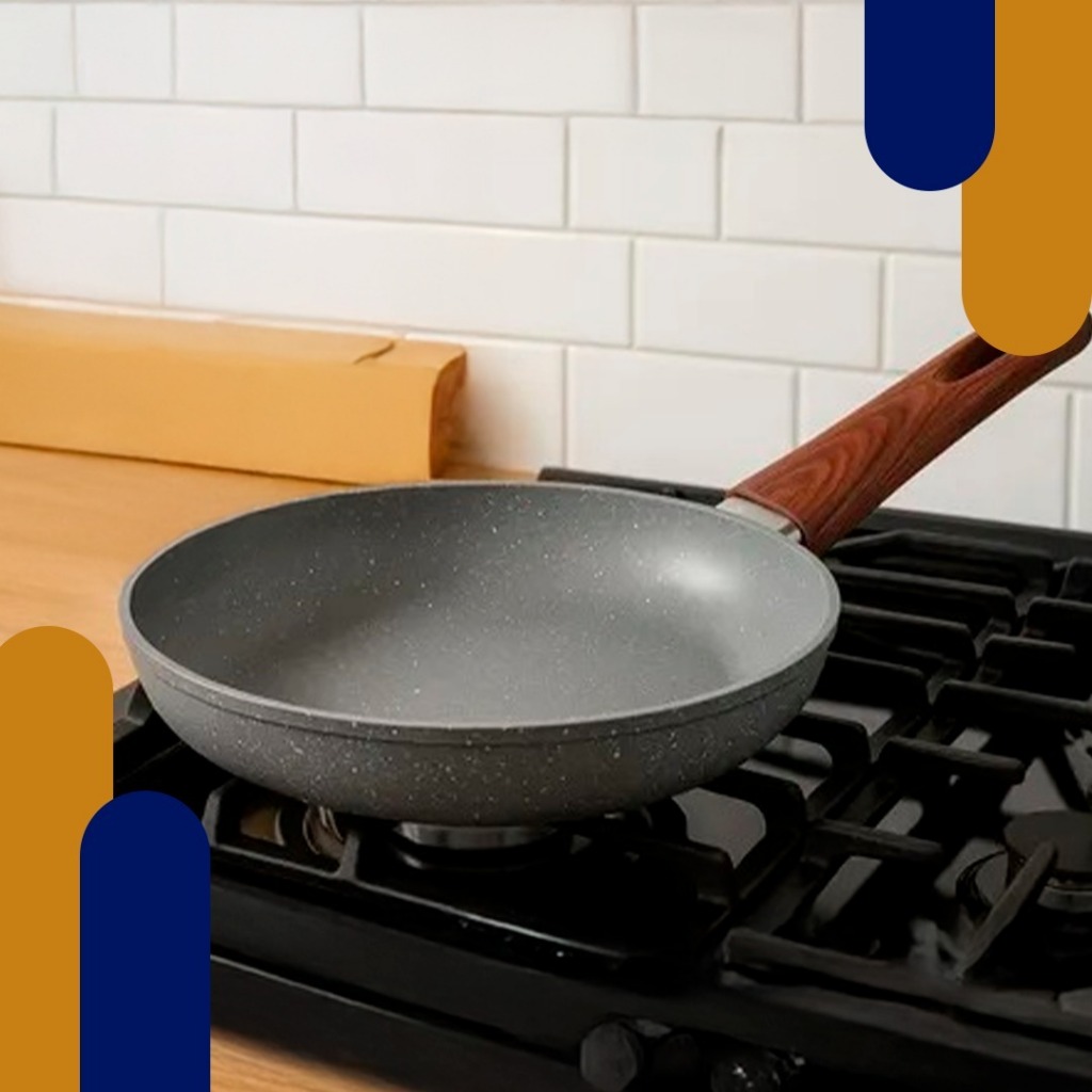 Frigideira 24cm - Antiaderente, Cozinhe Sem Óleo, Distribuição Uniforme de Calor