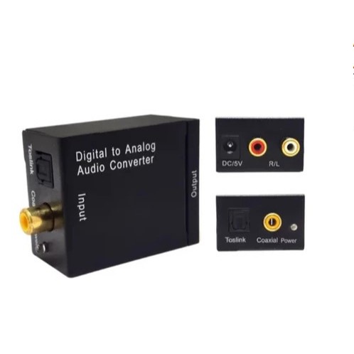 Conversor Áudio Digital Optico Fibra Coaxial P/rca Analógico 0418