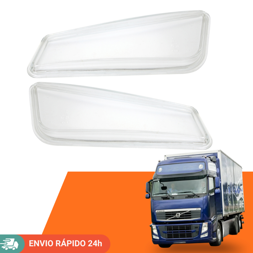 Par Vidro Farol Auxiliar Volvo Fh Fm Lado Esquerdo e Lado Direito 2010 Á 2014