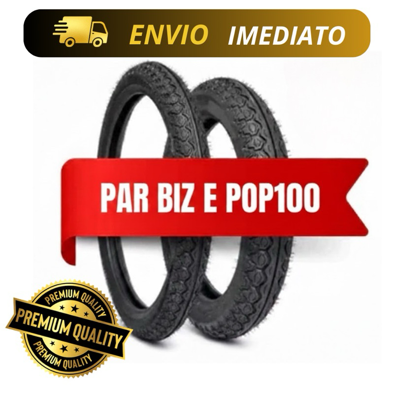 Pneus Biz Milênio tyres Linha Premium 80/100-14  ou 60/100-17 Biz100/125 Original Quality