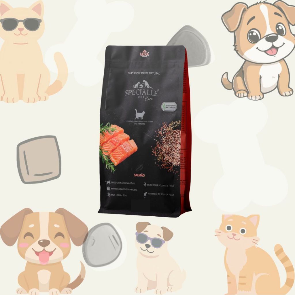 Ração Para Gatos Castrados Sabor Salmão Specialle 10kg