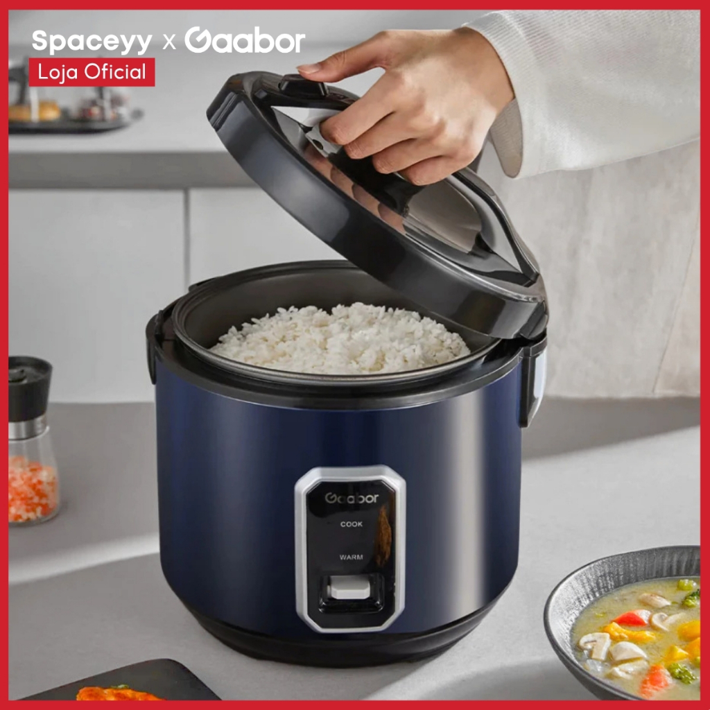 Panela de Arroz Elétrica Gaabor 15 Xícaras 2,2L Antiaderente Função Manter Aquecido PPAE01 700W