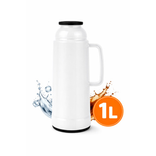 GARRAFA TÉRMICA MOR USE BRANCA 1L ALÇA CONSERVA QUENTE E FRIO CAFÉ CHÁ RESISTENTE TAMPA ROSQUEÁVEL em Oferta na Shopee