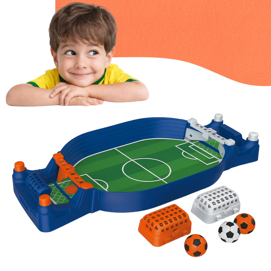 Mini Jogo Futebol De Mesa Portátil Brinquedo Infantil Adulto - Estilo Botão