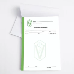 01 Bloco Receituário Pet / Veterinária - 100 Folhas - Sem Personalização