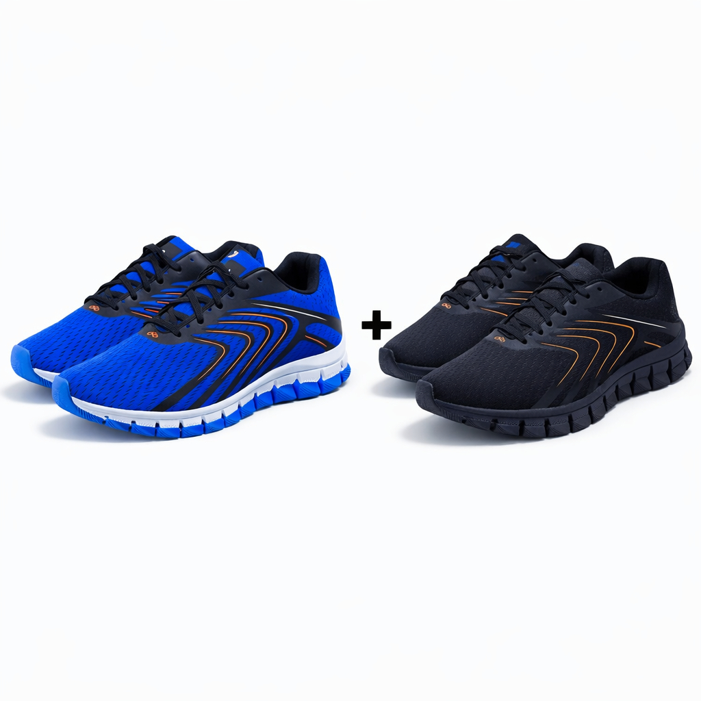 Kit 2 Tenis Esportivo Caminhada Masculino Feminino Confortavel Dia a Dia Casual