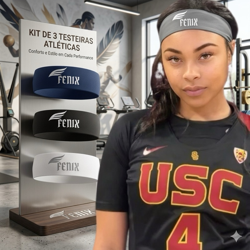 3 testeiras anti suor faixa para cabelo envio em 24h esportes fenix