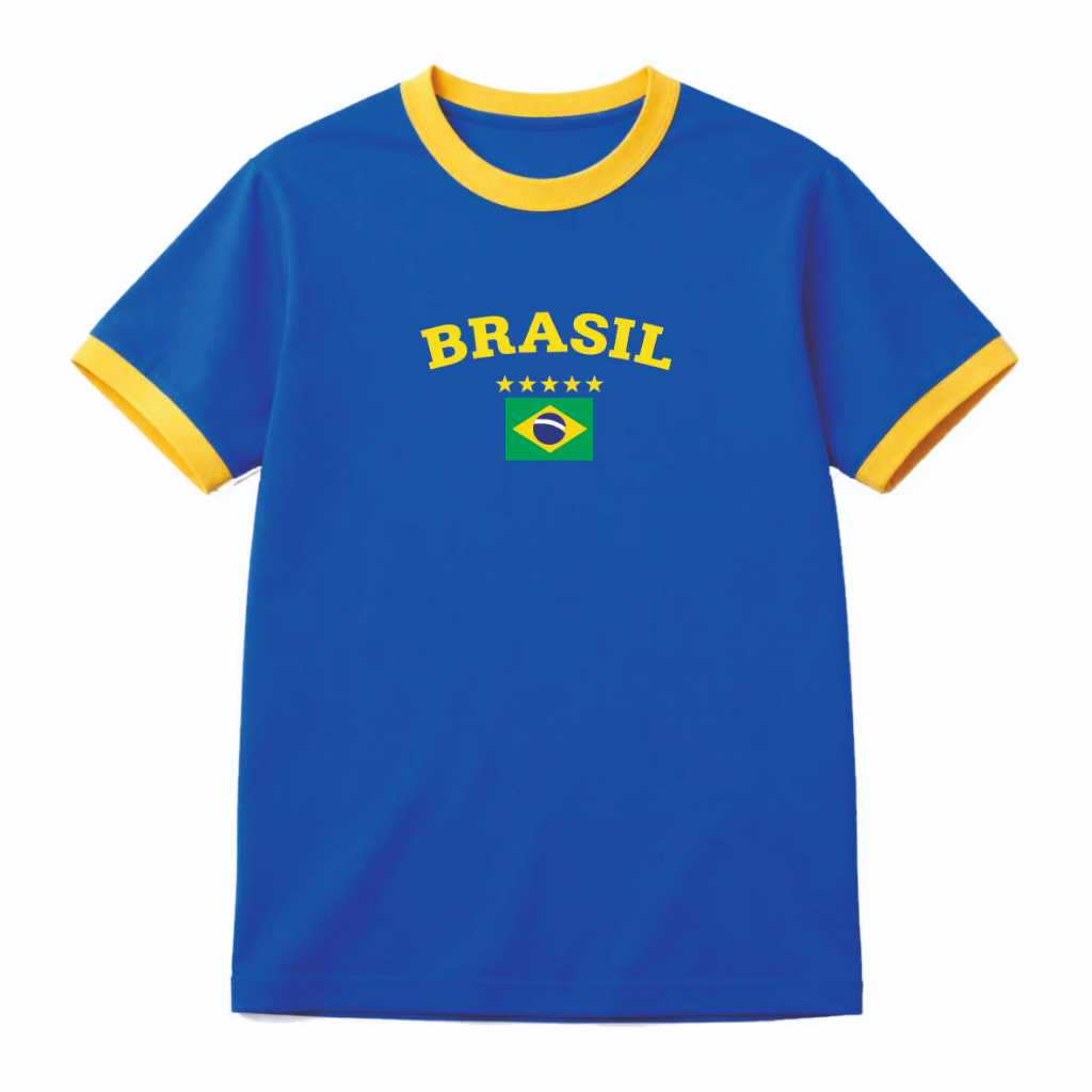 CAMISETA ALGODÃO BRASIL COLOR