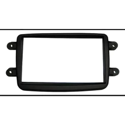 MOLDURA ACABAMENTO 2 DIN 7 DUSTER LOGAN SANDERO OROCH KWID PRETO TEXTURIZADO