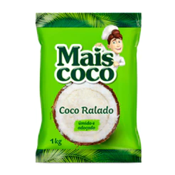Coco Ralado Úmido e Adoçado - Mais Coco 1kg