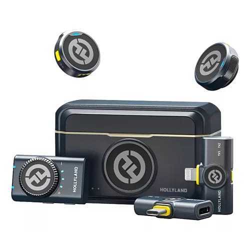 Hollyland Microfone Lapela Lark M2 Combo, conexão Lightning e tipo C, com caixinha para carregar