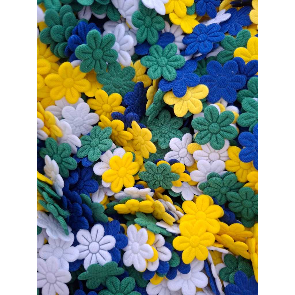 Mix de Mini Flor Prensada 2cm BRASIL Poliéster com 100Uni