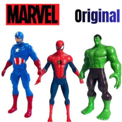Boneco Colecionável Marvel Vingadores Homem De Ferro Capitão América Homem Aranha Hulk Pantera Negra