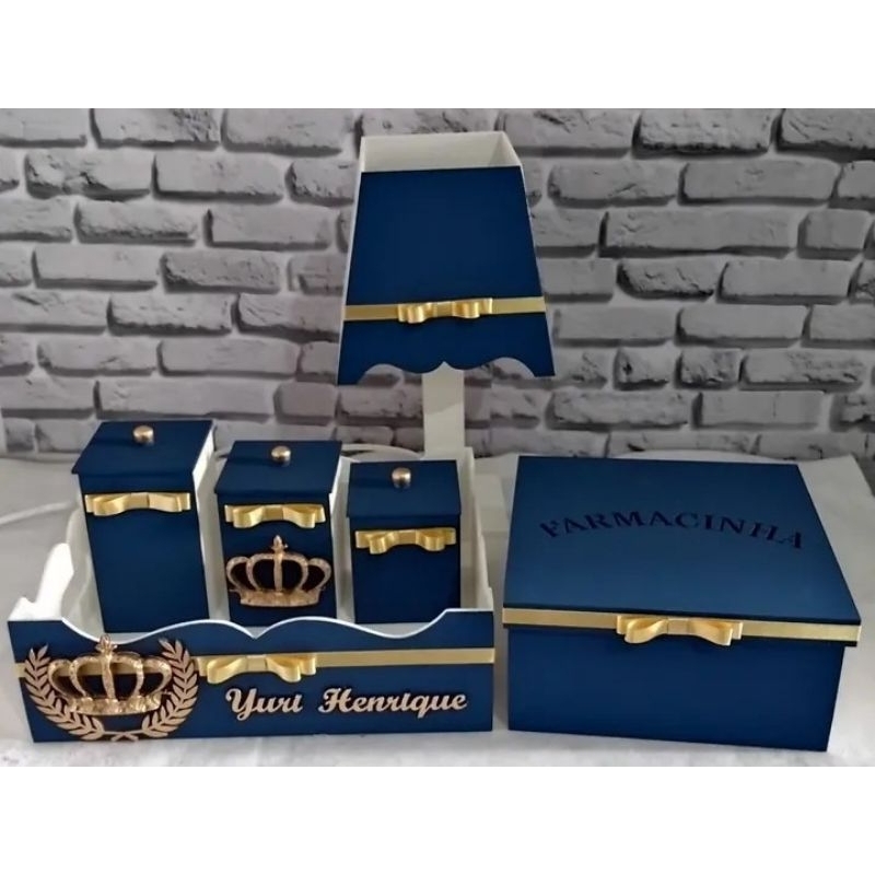 kit higiene bebê príncipe azul marinho,kit higiene bebê príncipe menino, decoração quarto de menino