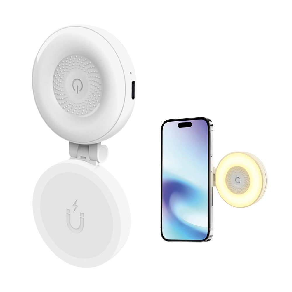 Luz de Selfie para Telefone | 360° Preenchimento + Rotação 3 Cores Removível De LED Flash Recarregável Anel