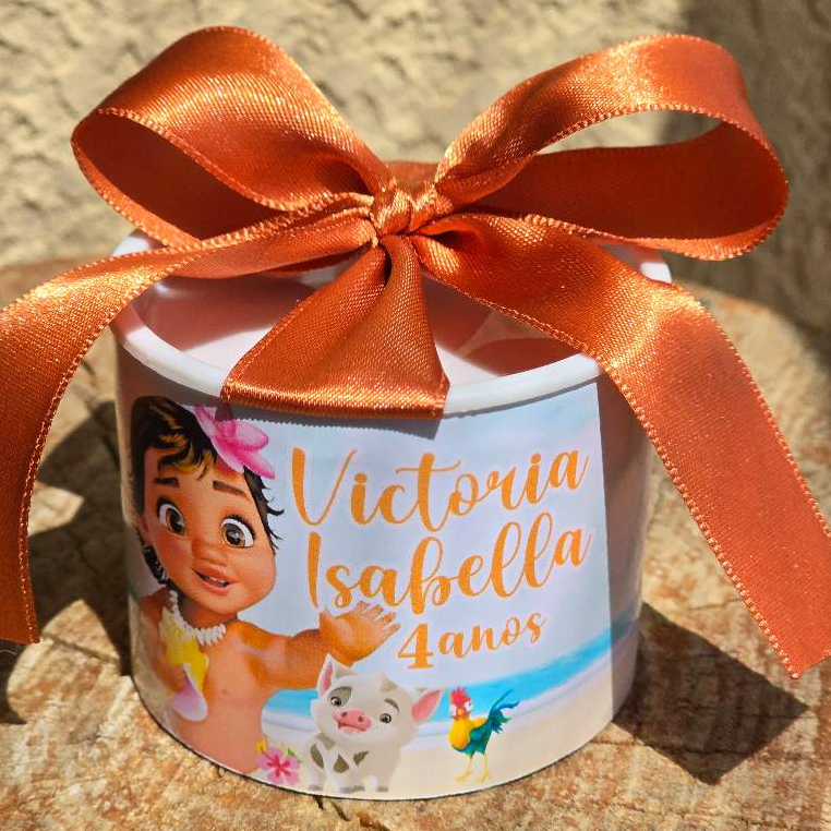 Kit Tubolatas Personalizadas MOANA BABY | Lembrancinha Maternidade | Aniversário | Chá de Bebê | 5x6 - Vários temas