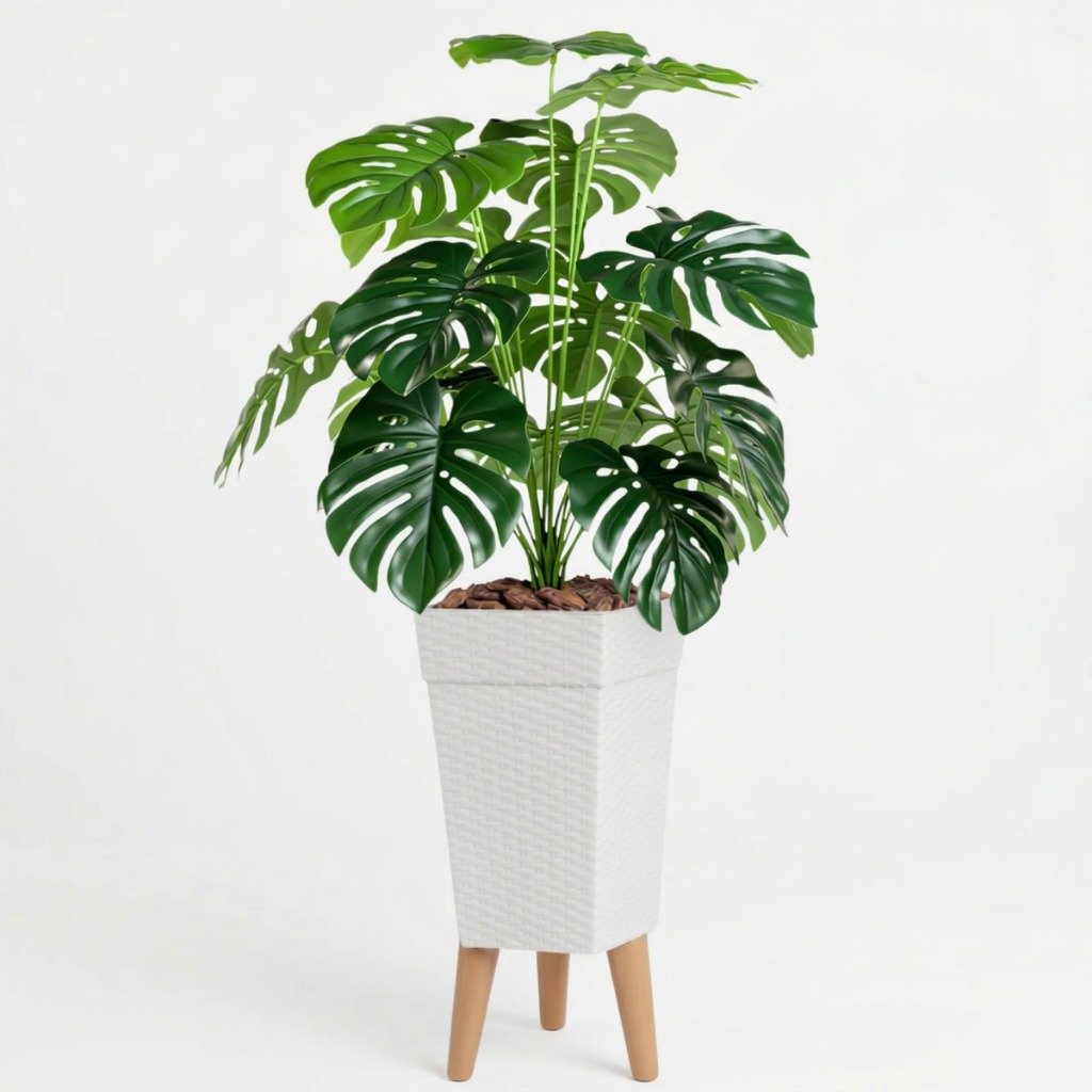 Planta Artificial Decoração + Vaso De Design Moderno Planta Para Sala Escritório Decoração
