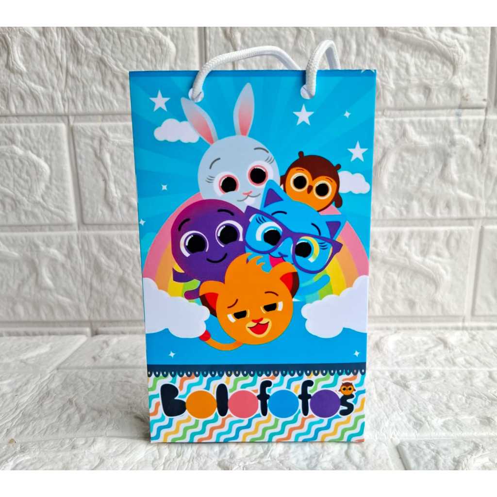 Sacolinhas Personalizadas tema Bolofofos - Lembrancinha | Pegue e monte | Sacolinha surpresa P