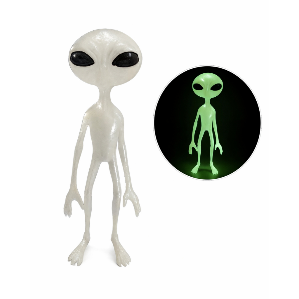KIT 1X/2X/3X/4X ET Alienígena Alien Brilha No Escuro 3D Material premium 17cm Decoração luxuosa Boneco Extraterestre