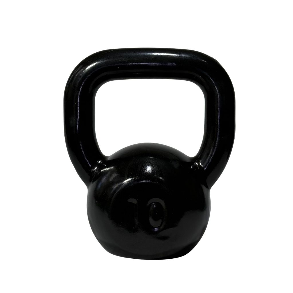 KETTLEBELL DE FERRO 10 KG EMBORRACHADO  - TREINO CASA, ACADEMIA E CROSSFIT
