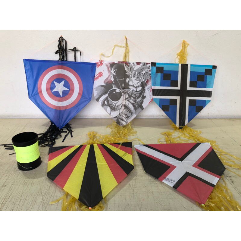Kit 5 Pipas pequenas 50 cm + Cone com linha 100 Jardas