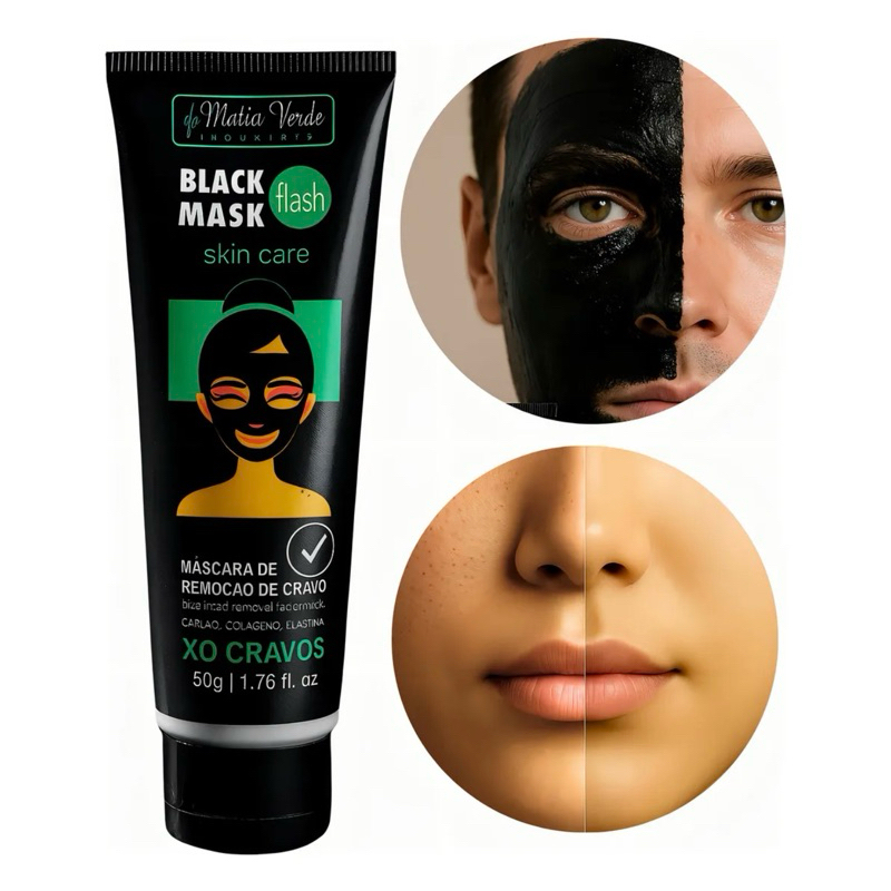 Máscara Black Matto Verde para Remoção de Cravos