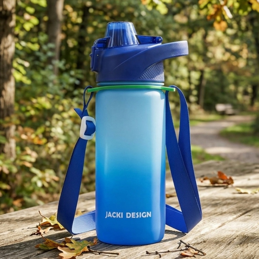 Garrafa 550 ml Degradê C/ Filtro Interno Alça e Tampa Antivazamento | Jacki Design