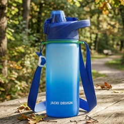Garrafa 550 ml Degradê C/ Filtro Interno Alça e Tampa Antivazamento | Jacki Design