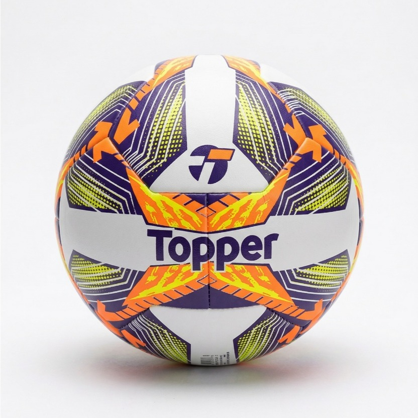 Bola Topper Futsal Sub 13 Dominator pro -  Branco / Laranja / Roxo