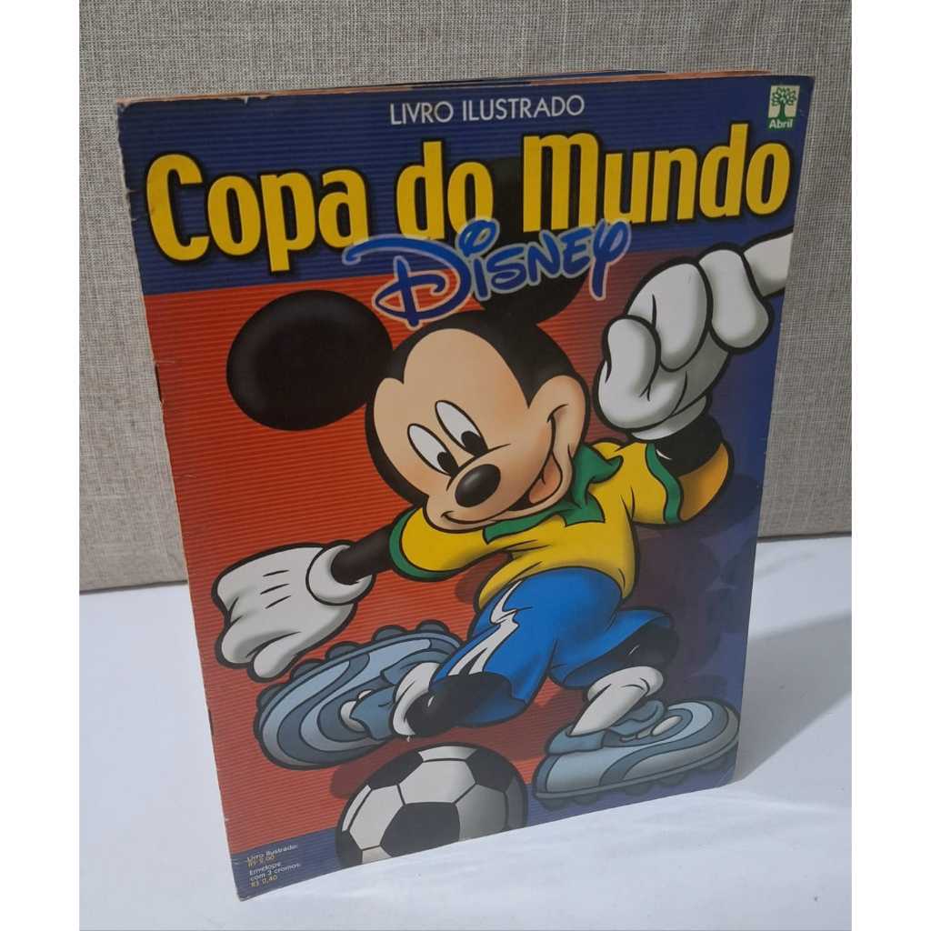 Copa do Mundo Disney 2002 Album de Figurinhas Editora Abril Livro Ilustrado