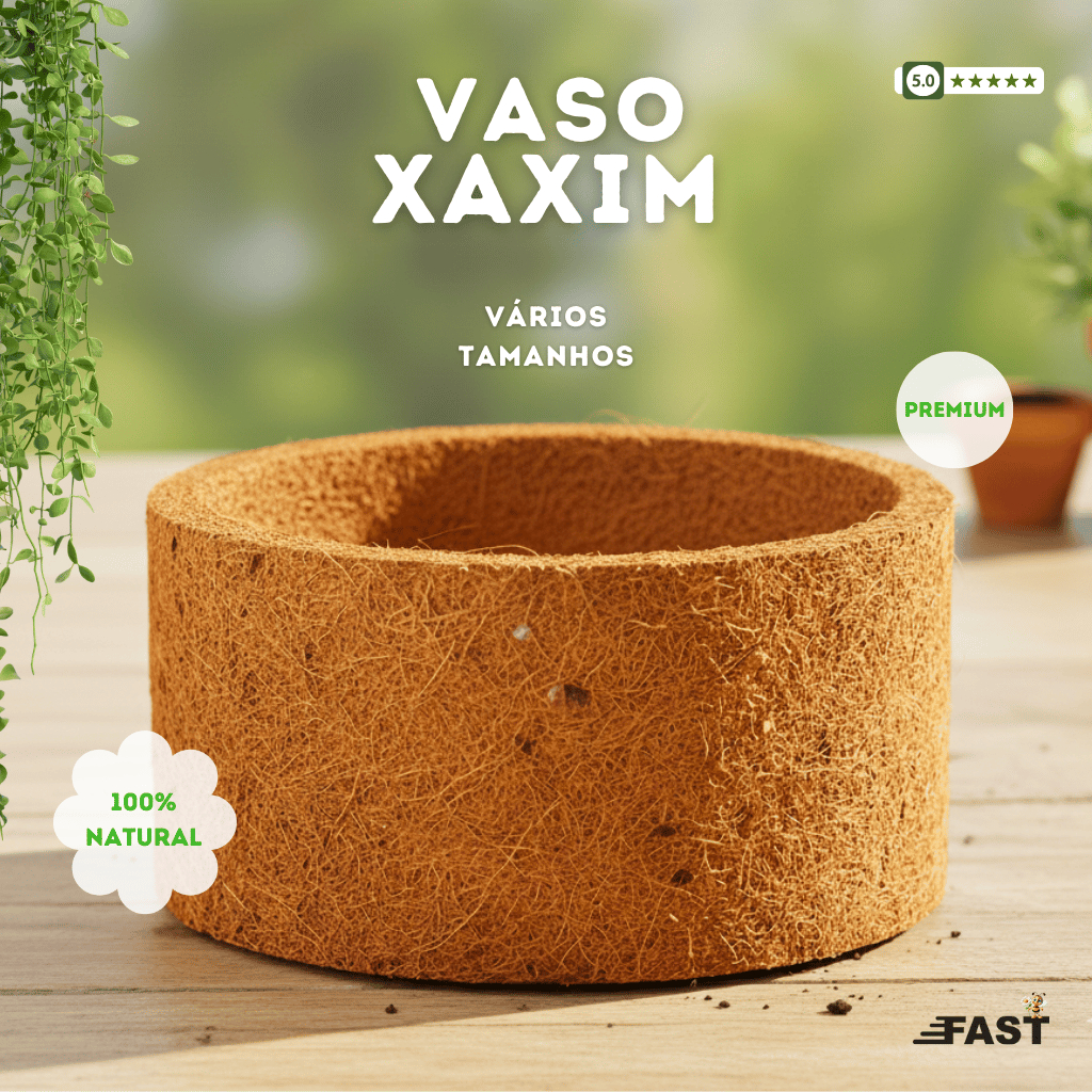 Vaso de Xaxim de Fibra de Coco para Plantas, Orquídeas, Samambaias, Jardins e Vasos Suspensos