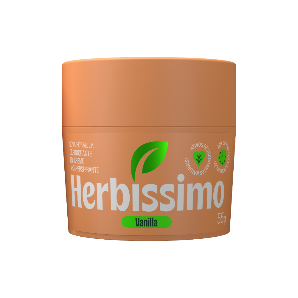 Desodorante Em Creme Antitranspirante Herbíssimo Vanilla 55g