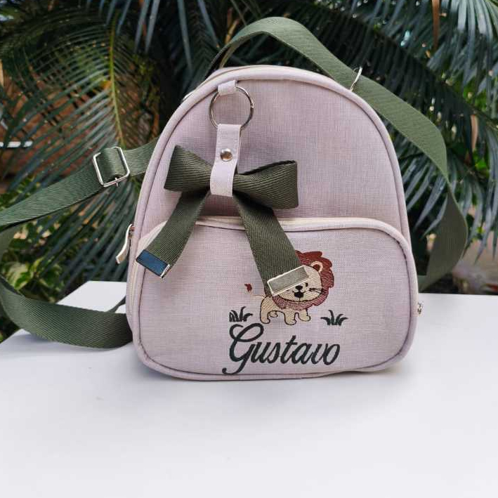 Mochila Maternidade Multifuncional Mini P mochila Personalizada Nome Bordado