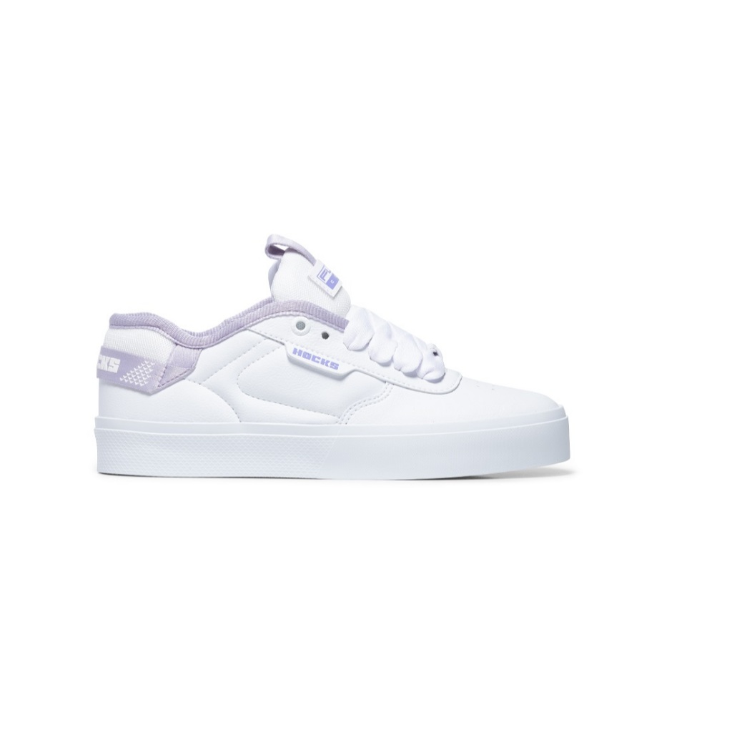 Tênis Hocks Flat Core Branco Lilac Unissex