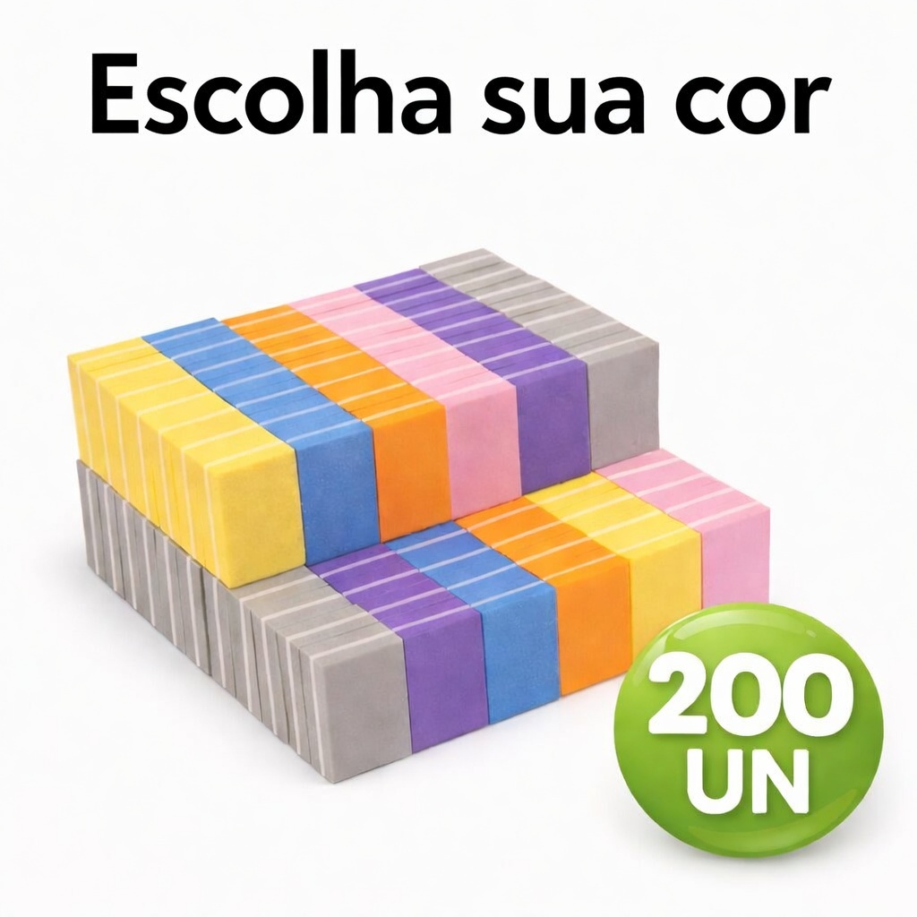 Mini Lixa Buffer 100/180 Profissional Polidora de Unha Gel Acrigel Fibra Kit 50 100 200 Un