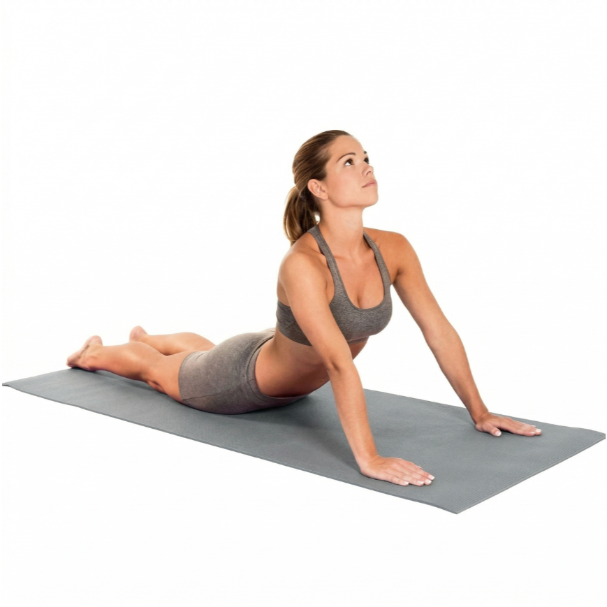 Tapete para Yoga Rolo 60cm x 10m Cinza Yoga Pilates Seguro Atividade ao Ar Livre Kapazi