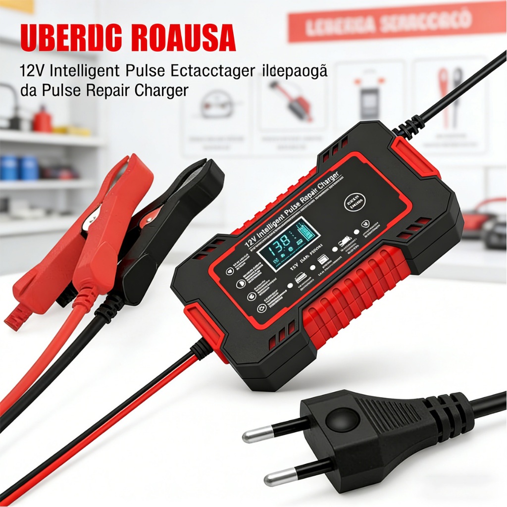 Carregador De Bateria  12v bivolte Inteligente Digital 4ah até 100ah Carro Pickup Jet Ski Etc de chumbo-ácido Universal