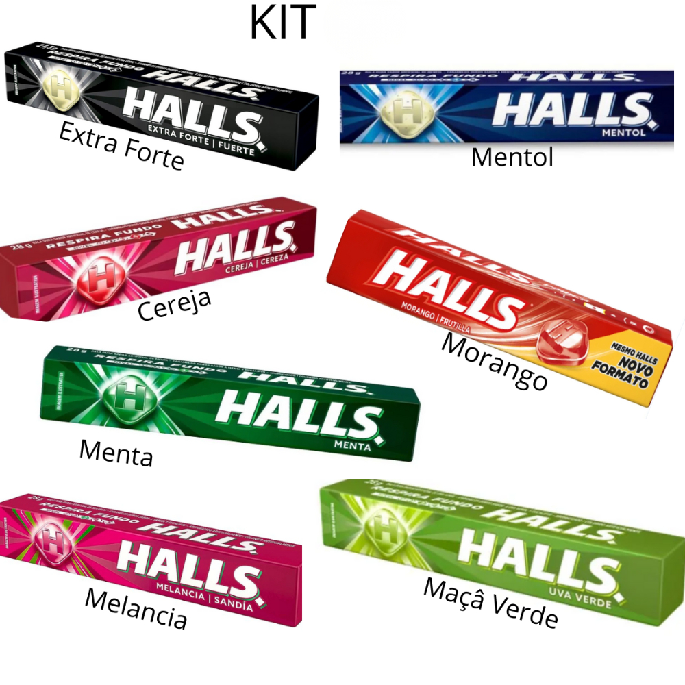 Drops Halls Sortidos Caixa 588g Com 21 Sendo 7 Sabores Com 3 de Cada Sortidas Promoção Dia das Mães
