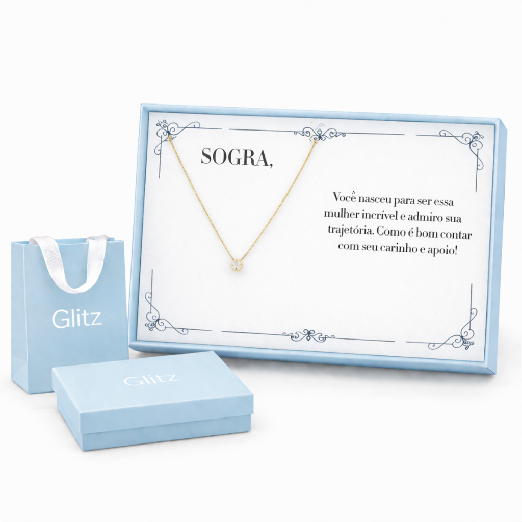 Presente Para Sogra Colar Feminino Folheado Ouro 24k Luxo Brilho Tendencia Versátil Moderno Elegante