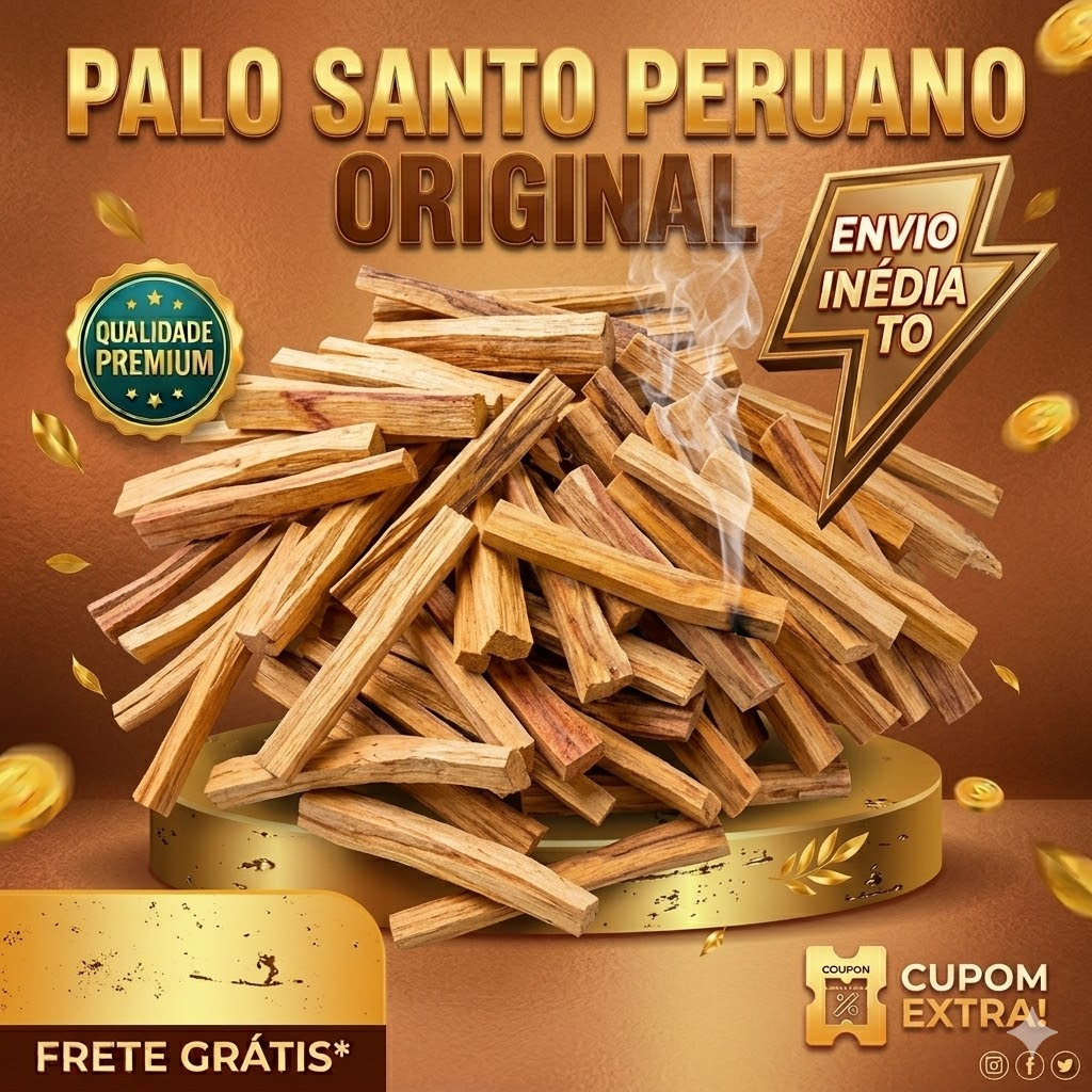 Palo Santo Peruano incenso 100% natural  vegano  purifica limp energética  meditaçao CORTE EXCLUSIVO