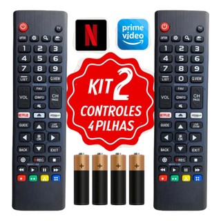 Controle Remoto Para Smart Tv LG + 4 Pilhas Com Teclas Netflix E Prime Video Gcase Envio Imediato