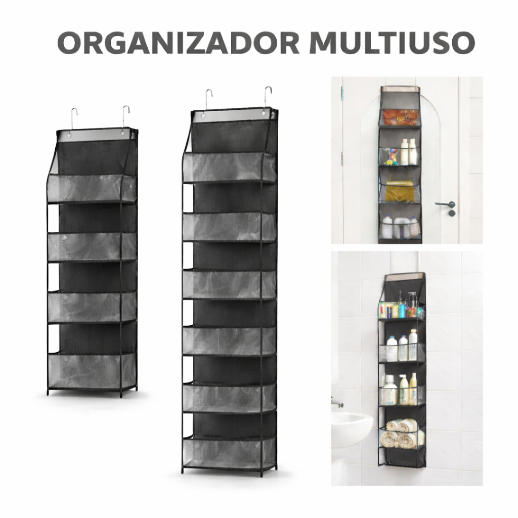 Organizador Multiuso Suporte de Bolsas Cosméticos  Porta De Tecido Multifuncional Diversos Carpei em Oferta na Shopee